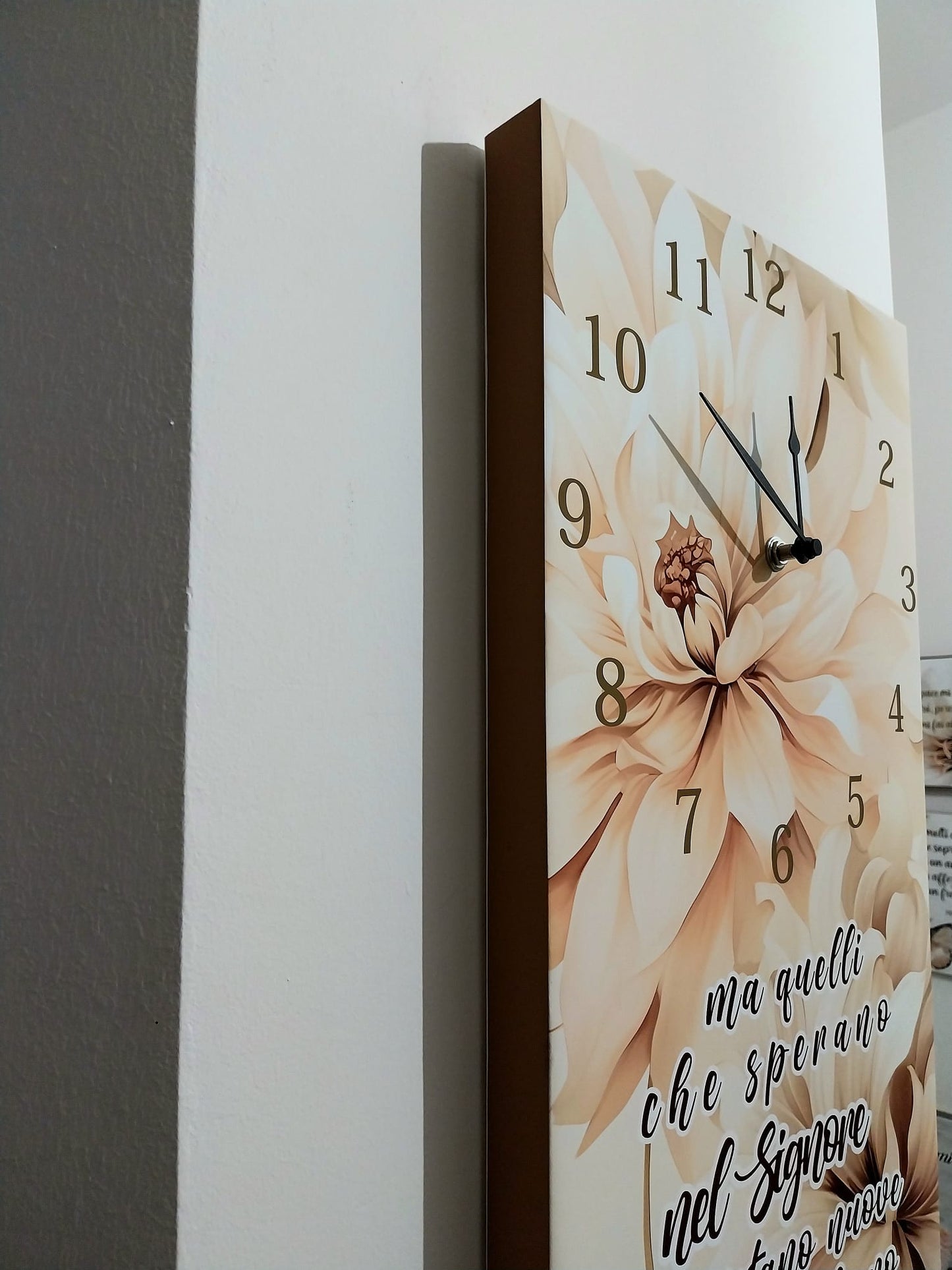 orologio da parete rettangolare 30x60cm Isaia 40:31