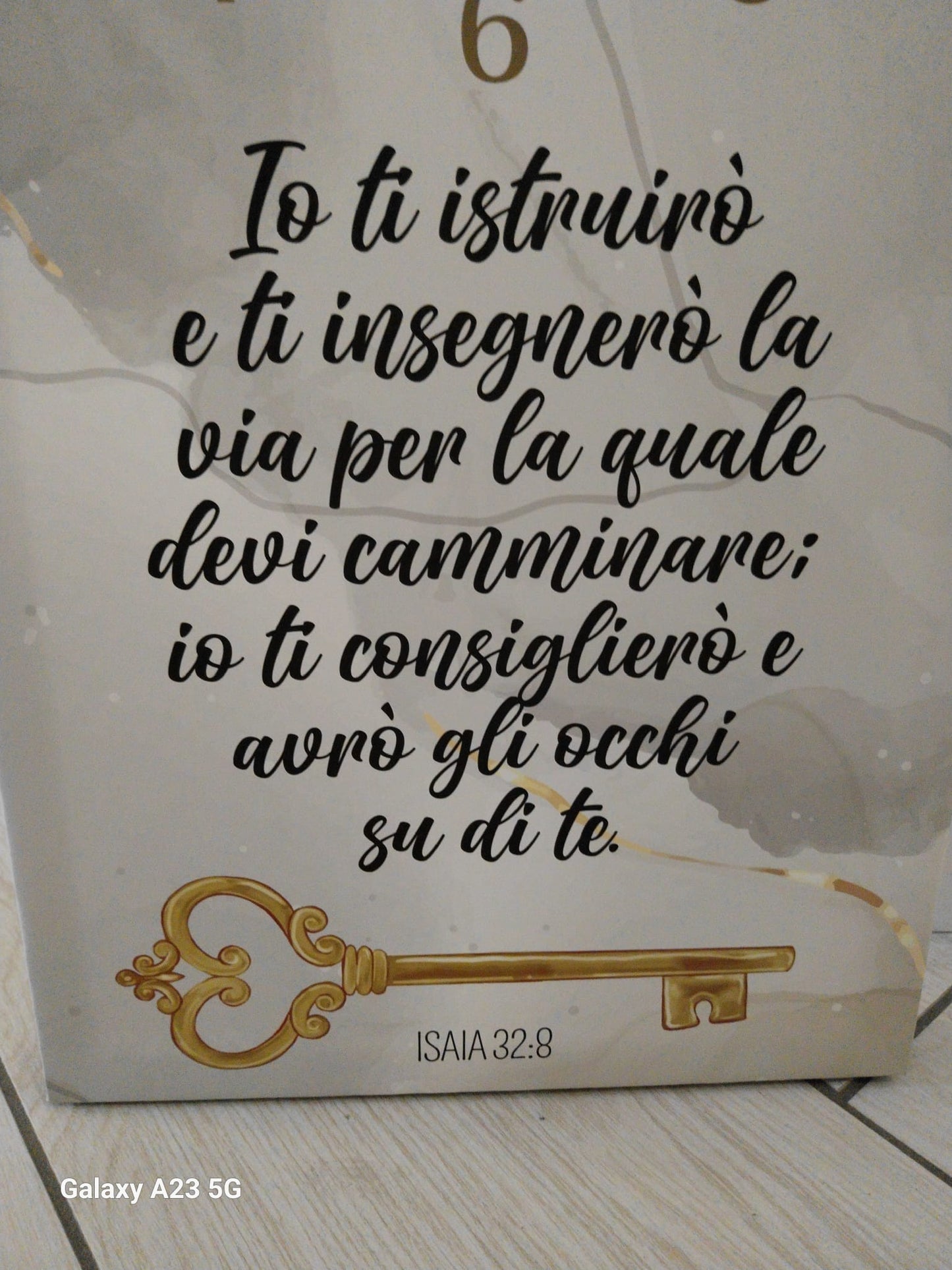 orologio da parete rettangolare 30x60cm chiave Isaia 38:2