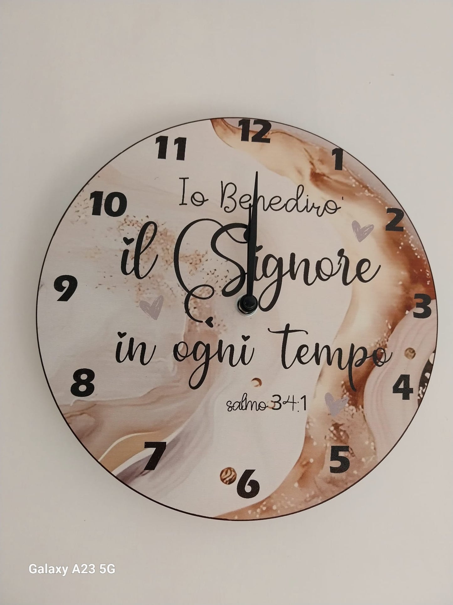 orologio da parete effetto marmorizzato salmo 34.1