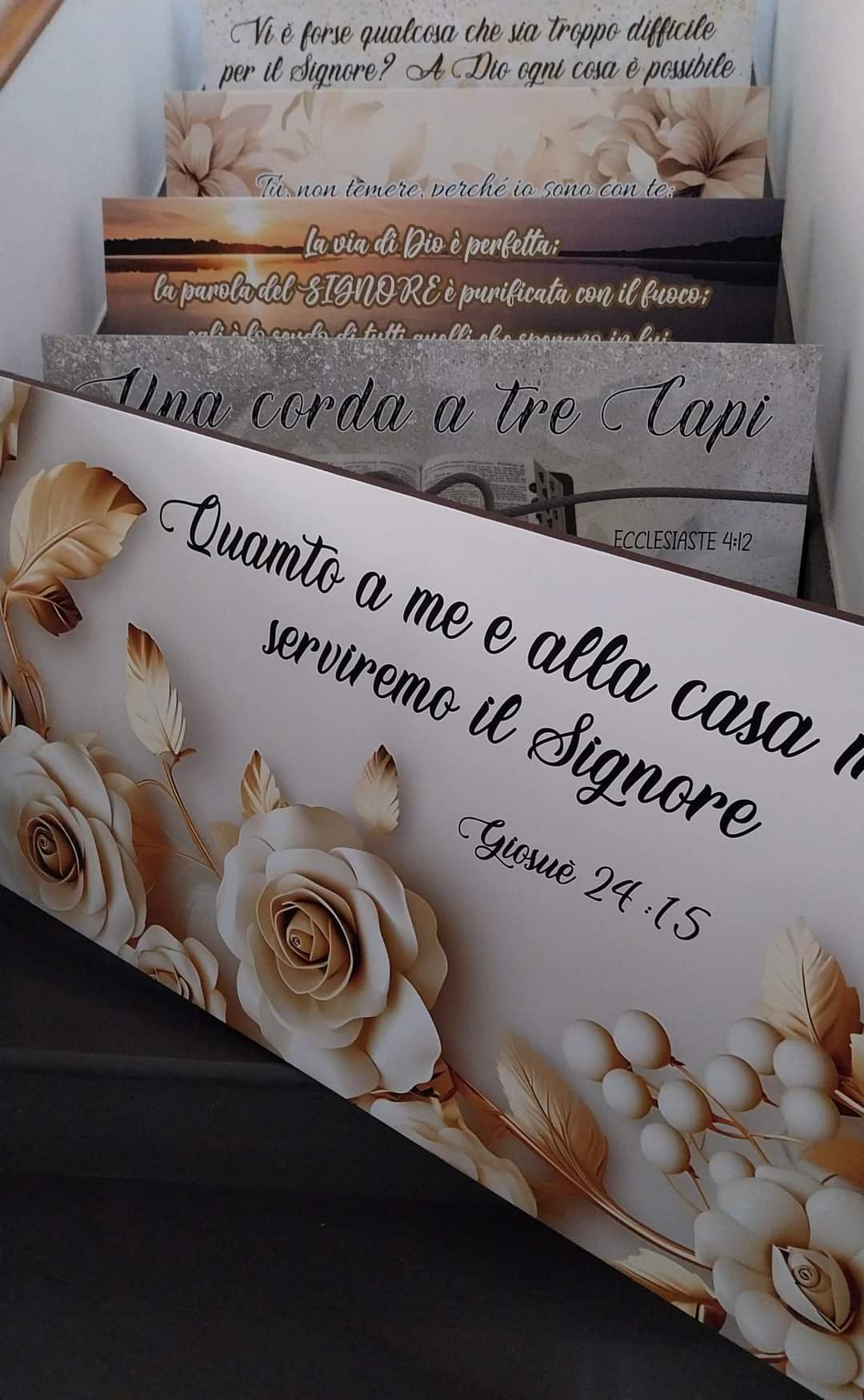 Stampa su tela fiori dorati verso a scelta
