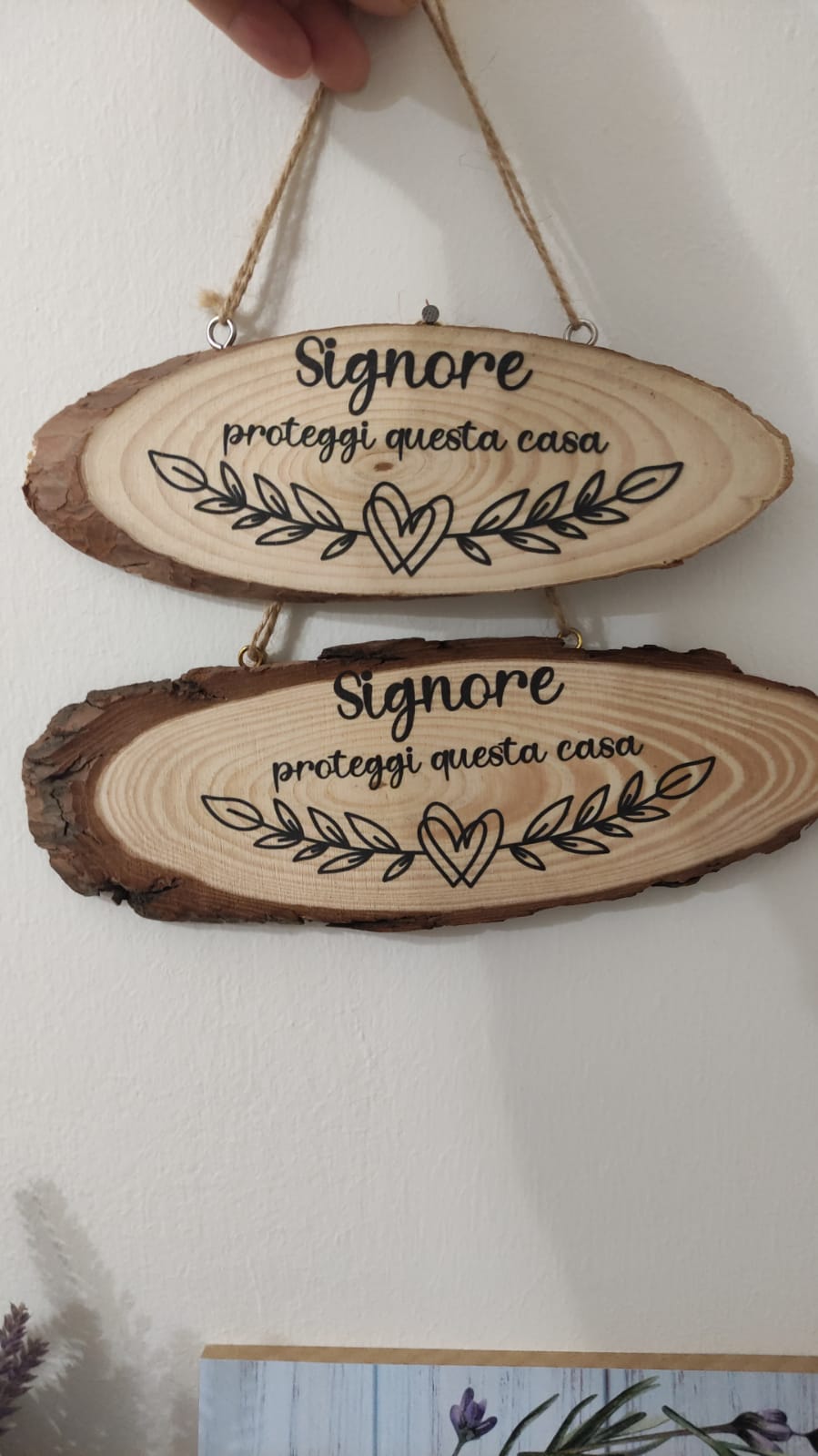 Targhetta legno "Signore proteggi questa casa" misura piccola e grande