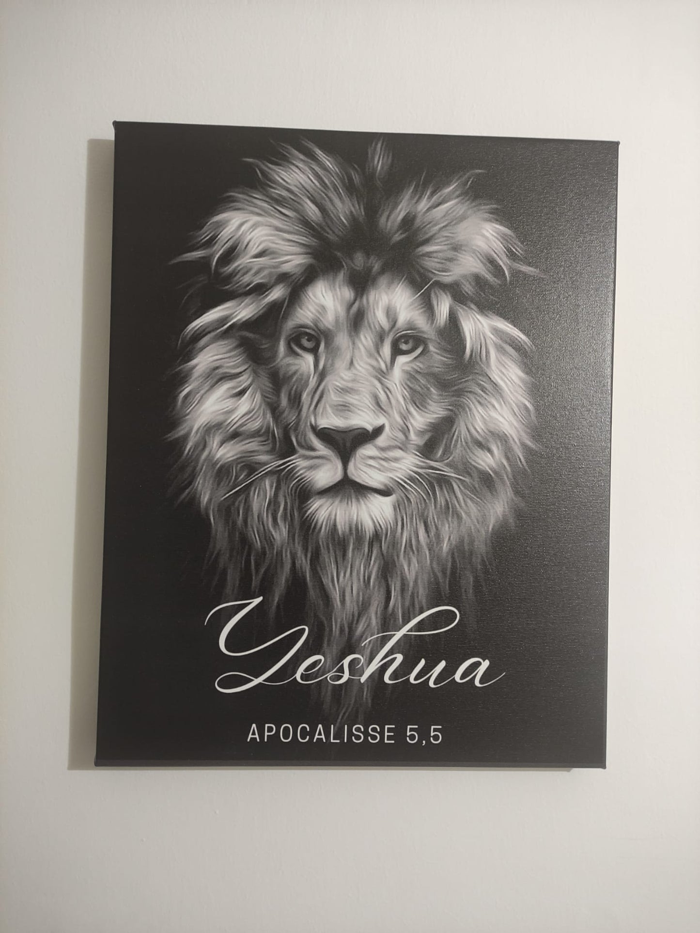 quadro in tela varie misure "YESHUA" Apocalisse 5,5 leone