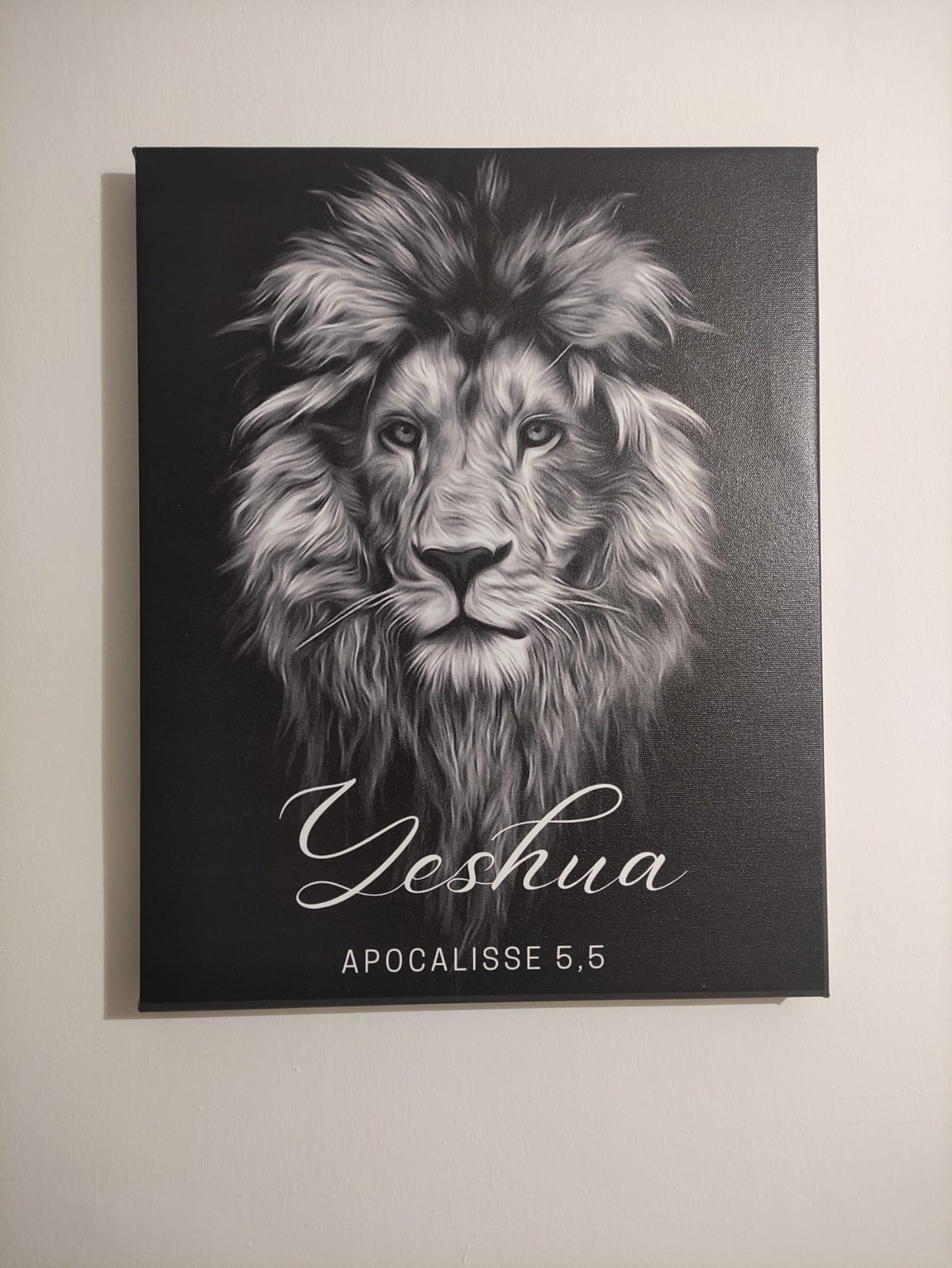 quadro in tela varie misure "YESHUA" Apocalisse 5,5 leone