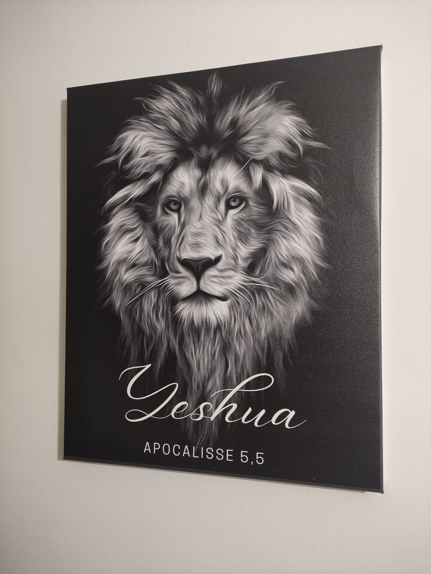 quadro in tela varie misure "YESHUA" Apocalisse 5,5 leone