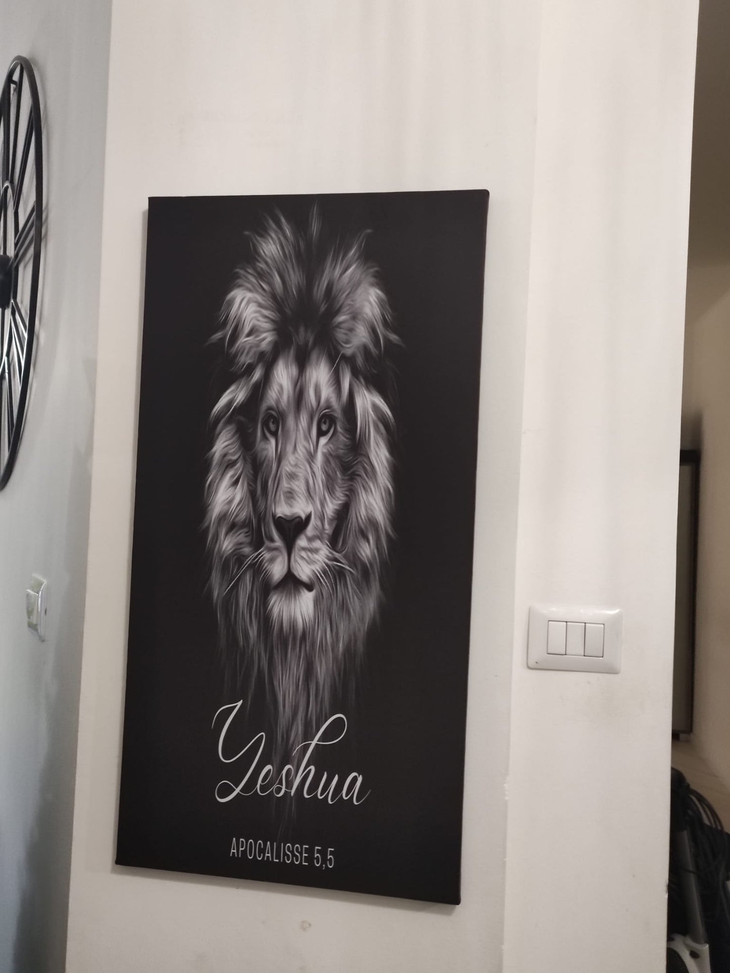 quadro in tela varie misure "YESHUA" Apocalisse 5,5 leone