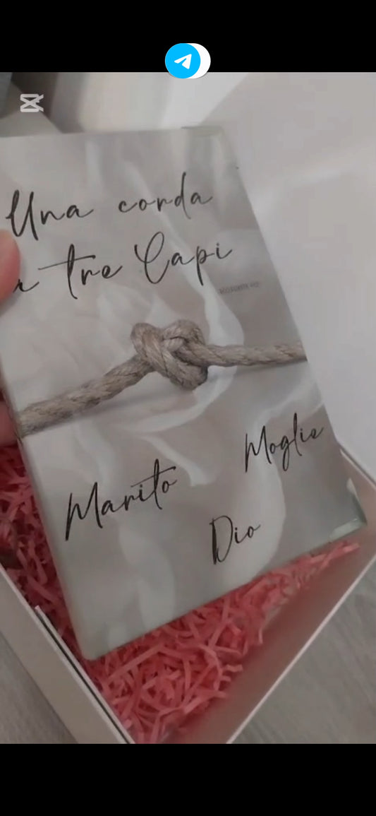 Bibbia personalizzata  con nomi sposi "corda a tre capi"