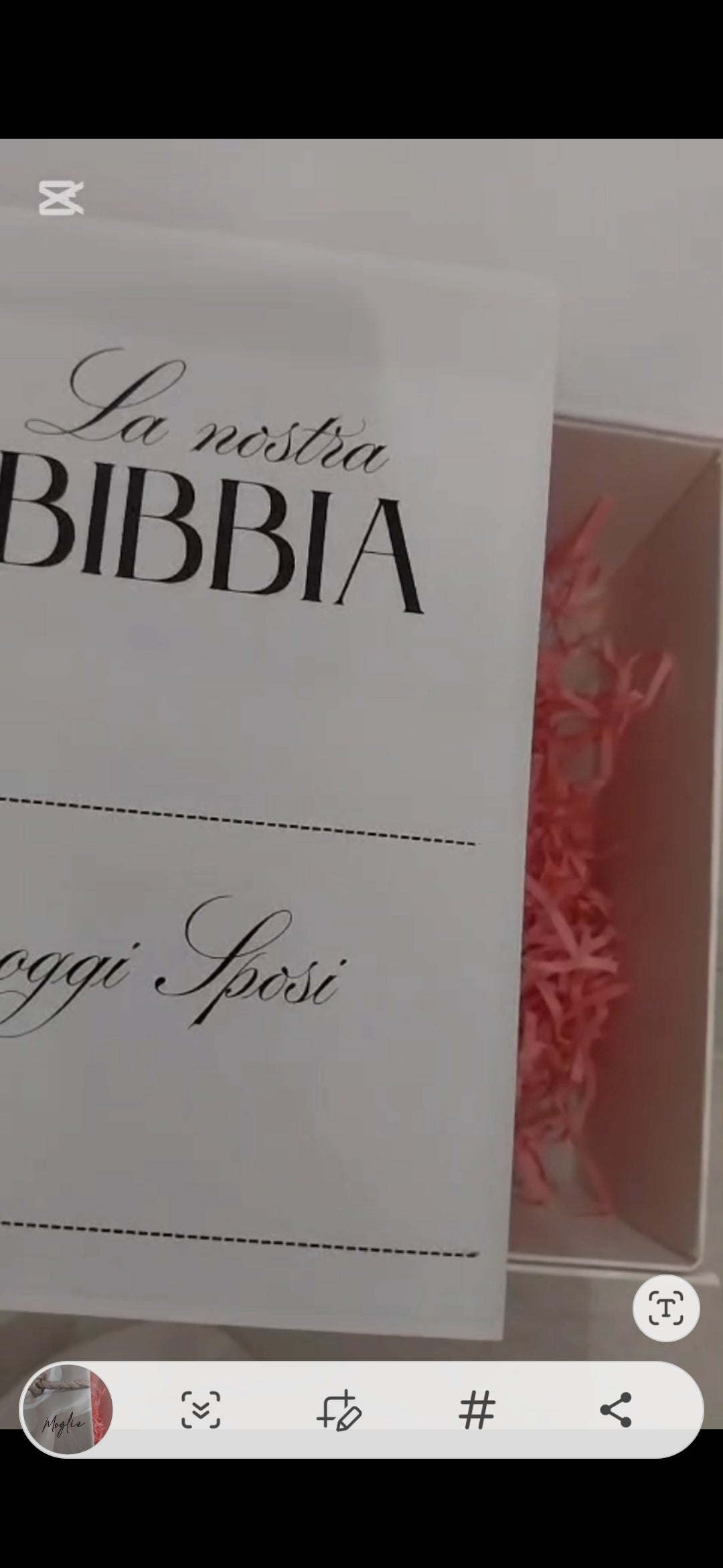 Bibbia personalizzata  con nomi sposi "corda a tre capi"