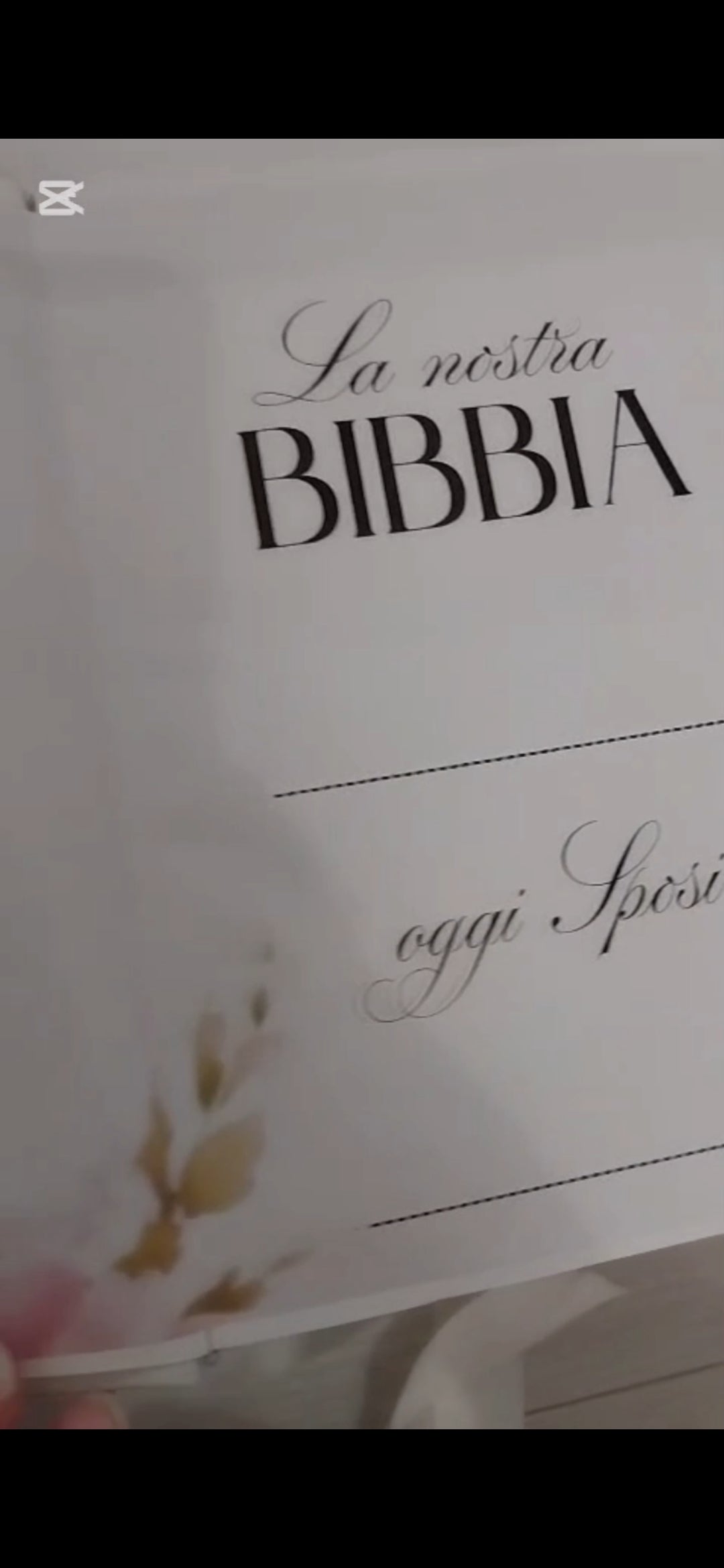 Bibbia personalizzata  con nomi sposi "corda a tre capi"