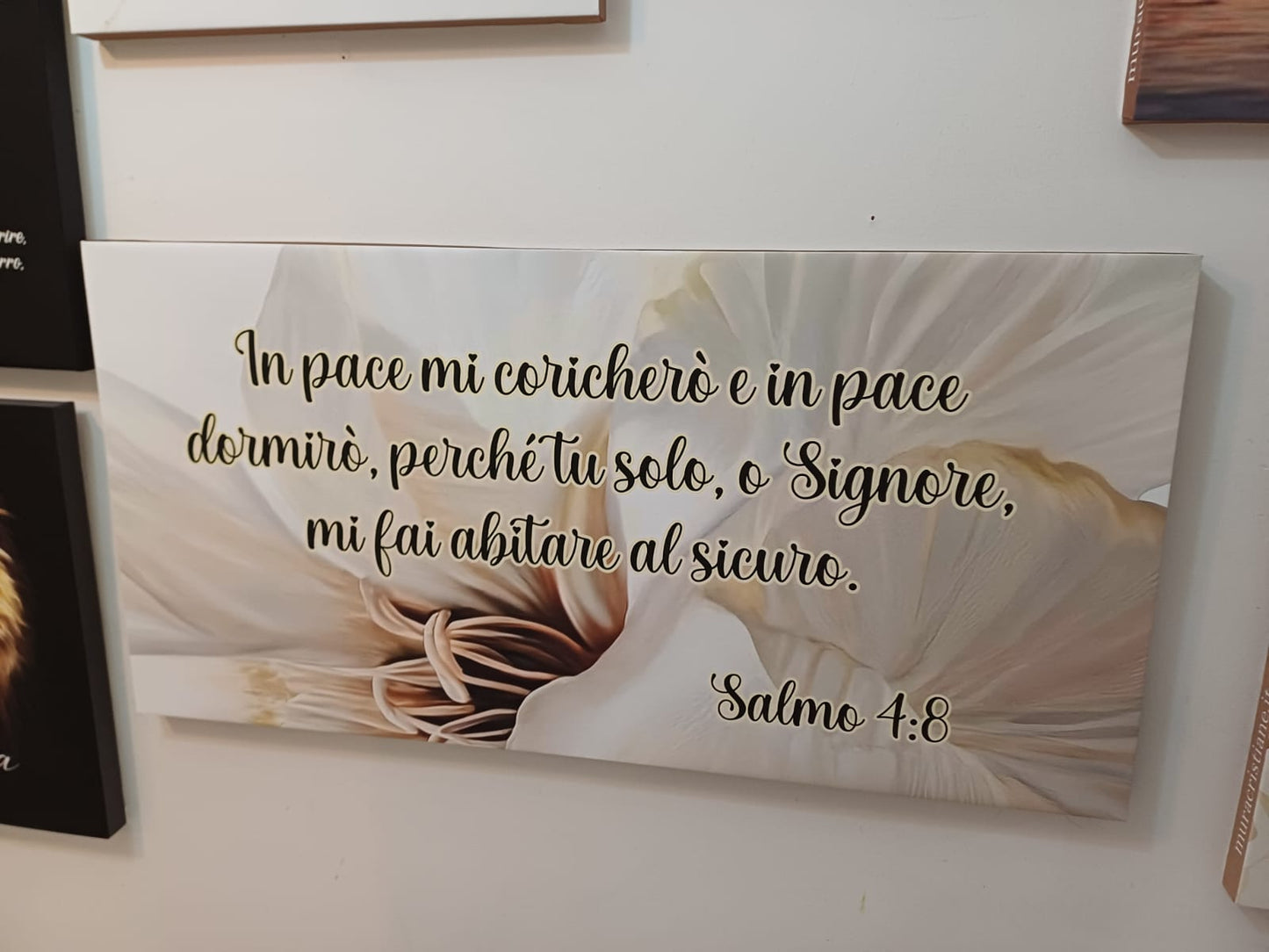 Stampa su tela Salmo 4:8