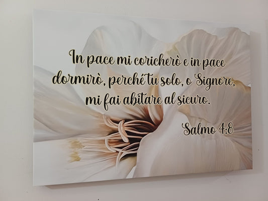 Stampa su tela Salmo 4:8